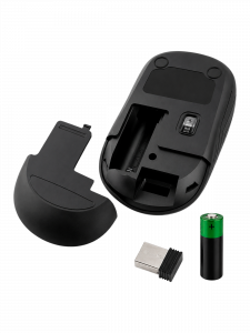 Орбита OT-PCM72 Черная мышь беспроводная (USB, 2.4ГГц, 1АА, 10м)
